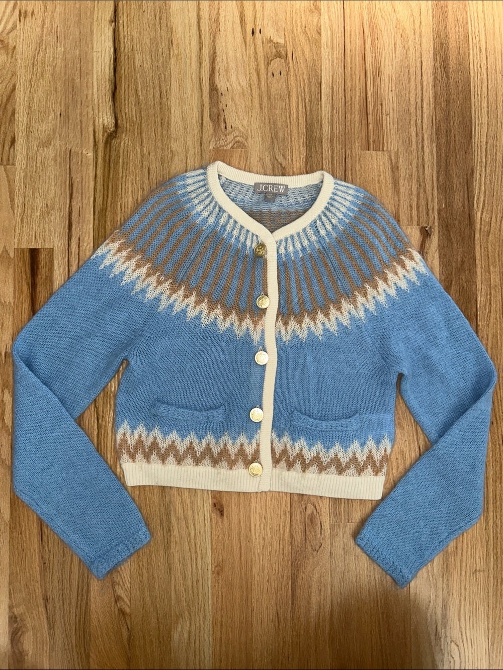 J. Crew Fair Isle cardigan sweater in brushed yarn - Picture 2 of 4